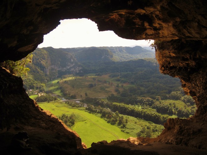Otrolig vy från fönstergrottan "La Cueva Ventana"